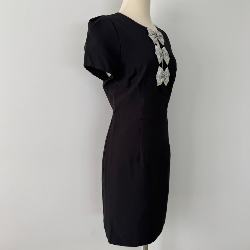 Sam Edelman Cady Rhinestone Bow Mini Dress in Black | Size 14 NWT - Picture 5 of 11